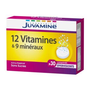 JUVAMINE VITAMINES ET MINERAUX - BOÎTE DE 30 COMPRIMÉS EFFERVESCENTS