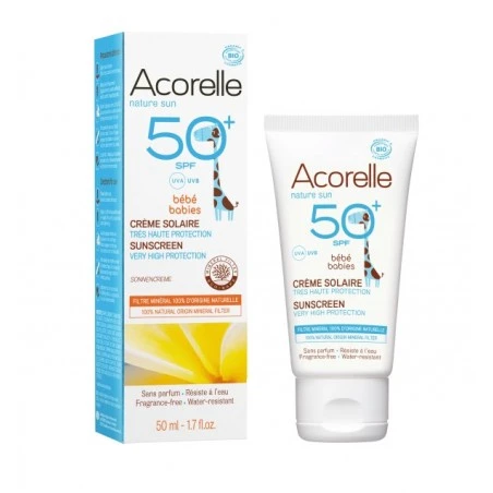 ACORELLE CREME SOLAIRE BEBE SPF50+ BIO 50ML