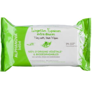 ALPHANOVA LINGETTES BÉBÉ BIO - PAQUET DE 72