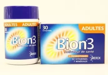 BION 3 ADULTE PROBIOTIQUE + VITAMINES ET MINERAUX CPS 30