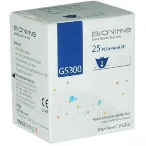 BIONIME GS300 TEST STRIPS | 25 BANDELETTES RÉACTIVES
