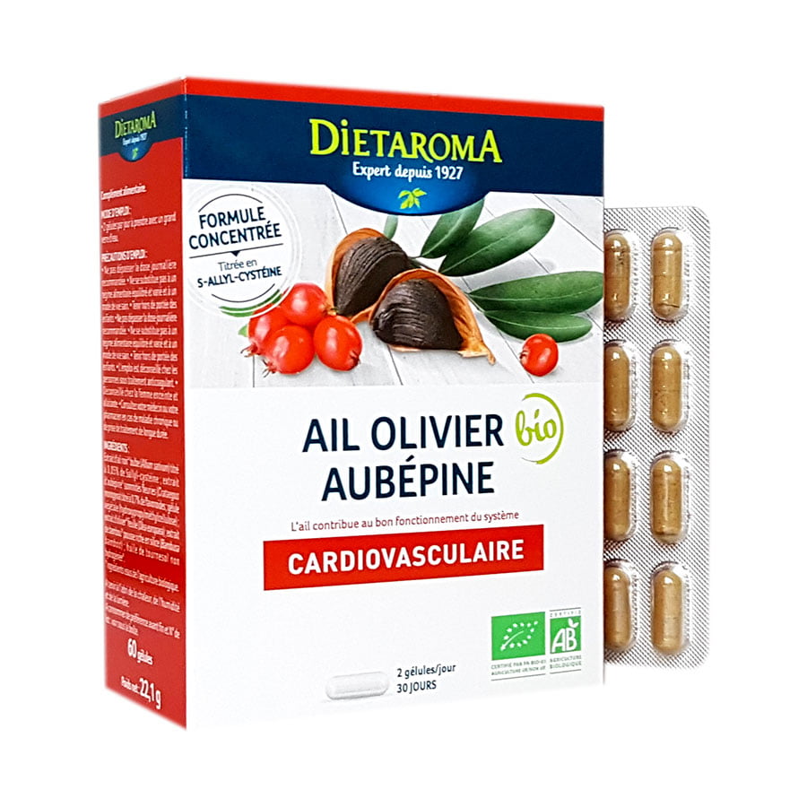 DIETAROMA AIL OLIVIER AUBEPINE 60 COMPRIMES DIETAROMA AIL OLIVIER AUBEPINE 60 COMPRIMES