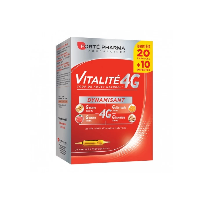 FORTE PHARMA VITALITE 4G DÉFENSES. BOÎTE 20 AMPOULES FORTE PHARMA VITALITE 4G DÉFENSES. BOÎTE 30 AMPOULES