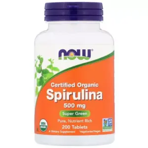 NOW FOODS SPIRULINE CERTIFIÉE D'ORIGINE BIOLOGIQUE   500 MG