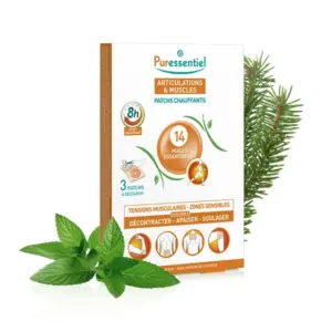 PATCHS CHAUFFANTS PURESSENTIEL ARTICULATIONS & MUSCLE 14 HE X 3 U