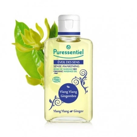 PURESSENTIEL EVEIL DES SENS HUILE DE MASSAGE YLANG YLANG ET GINGEMBRE BIO HUILE DE MASSAGE PURESSENTIEL EVEIL DES SENS 100ML