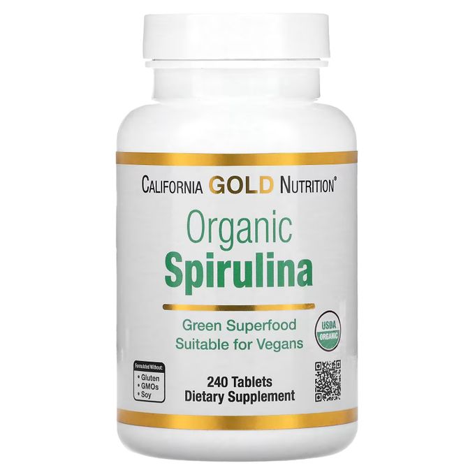 riche en phytonutriments tels que la phycocyanine et la chlorophylle CALIFORNIA GOLD NUTRITION SPIRULINE BIO