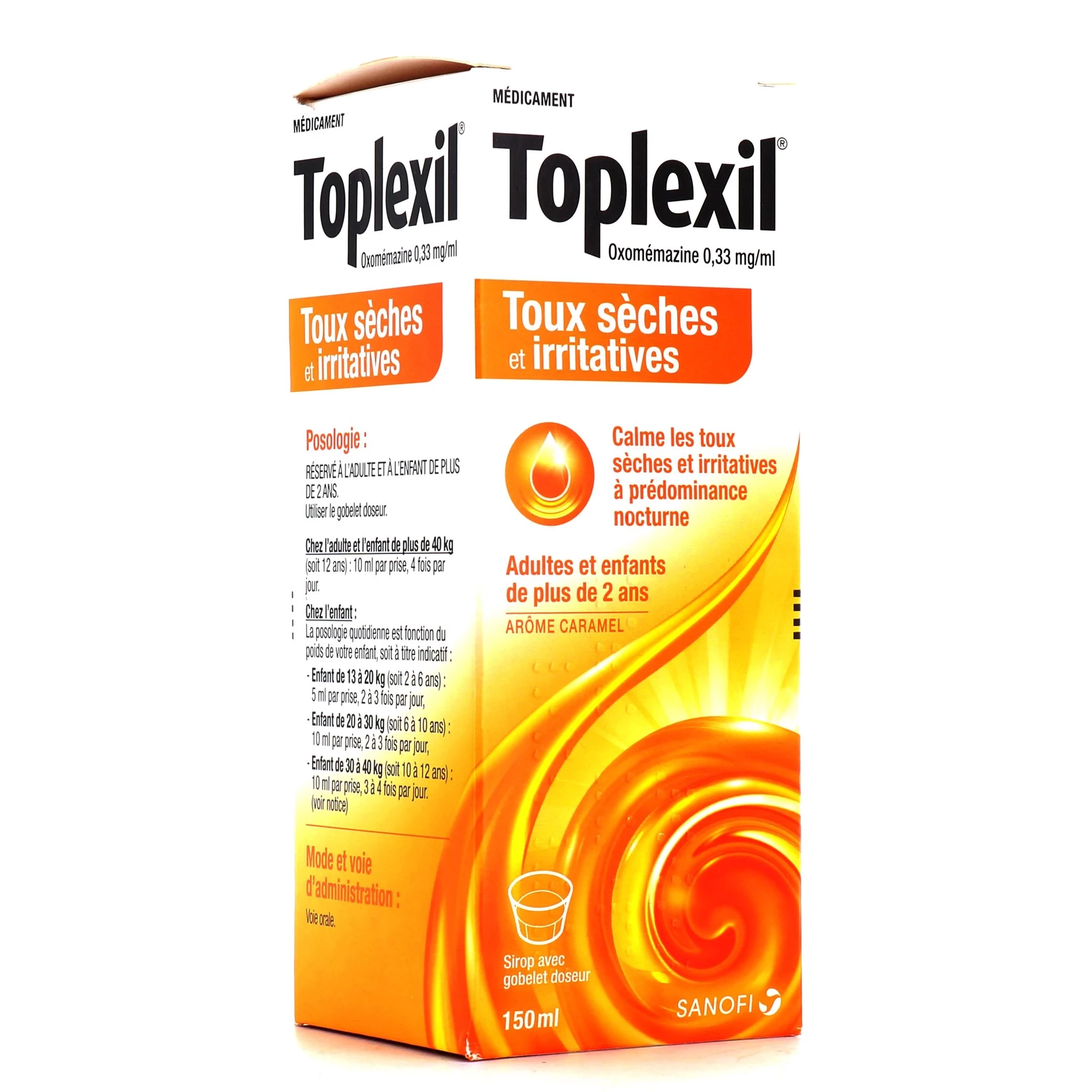 toplexil-caramel-ld-0027-front-5dc0386c866d9.jpg TOPLEXIL SIROP TOUX SÈCHE ET IRRITATIVES 150 ML